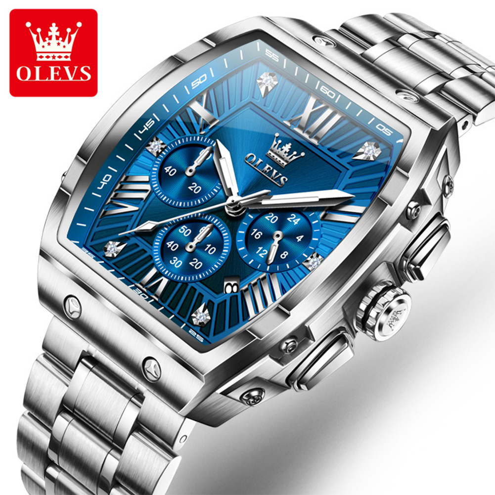 Luxury Watch Market - OLEVS New Design Tonneau Watch Men