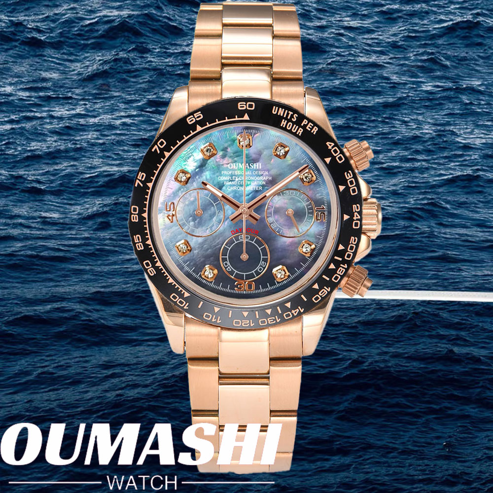 Chronograph Flyback Watch - VK63 Watches 39.3mm Pearl Pearl shell