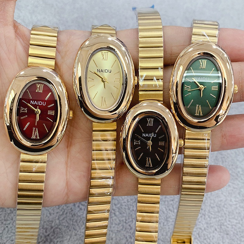 Luxury Watch For Girls - Luxury Brand Gold Oval Women Quartz