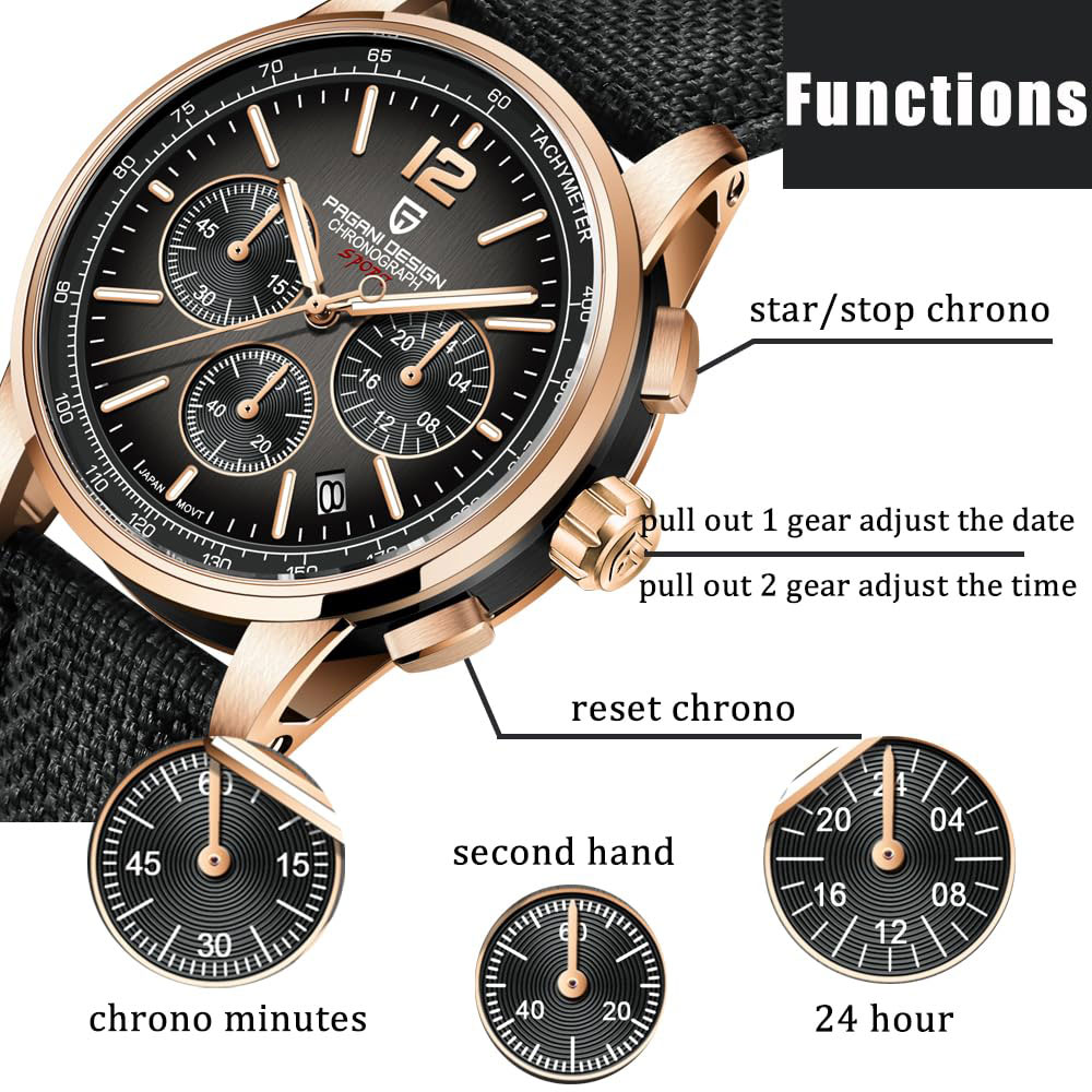 Luxury Watch Market - PAGANI DESIGN New Mens Watch 41mm