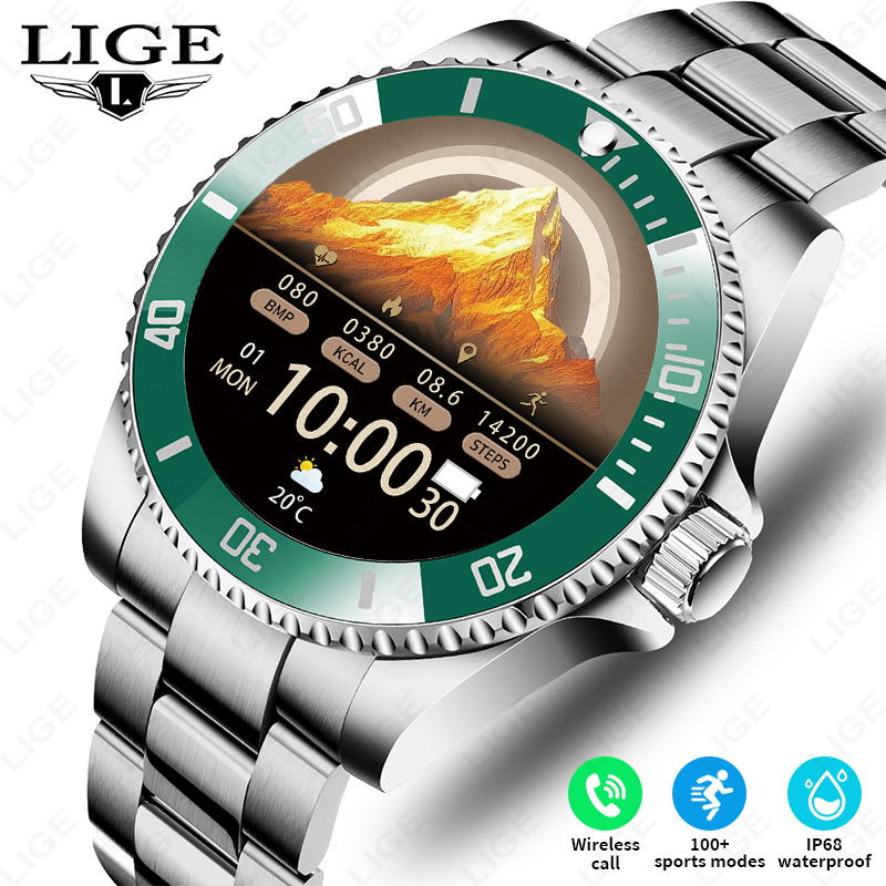 LIGE New Smart Watch Men Bluet - Luxury Watch On Wrist ulasan dan harga