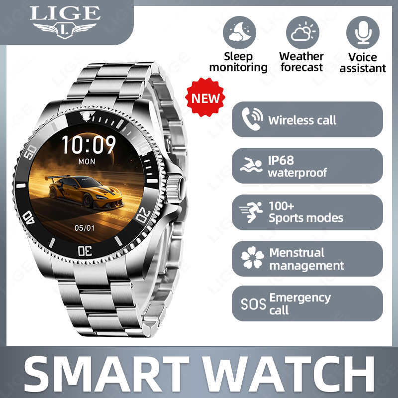 LIGE Business Smart Watch Men  - Luxury Watch On Wrist ulasan dan harga