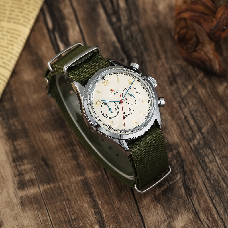 1963 Pilot Watch 42mm Men's Wa - Chronograph Flyback Watch ulasan dan harga