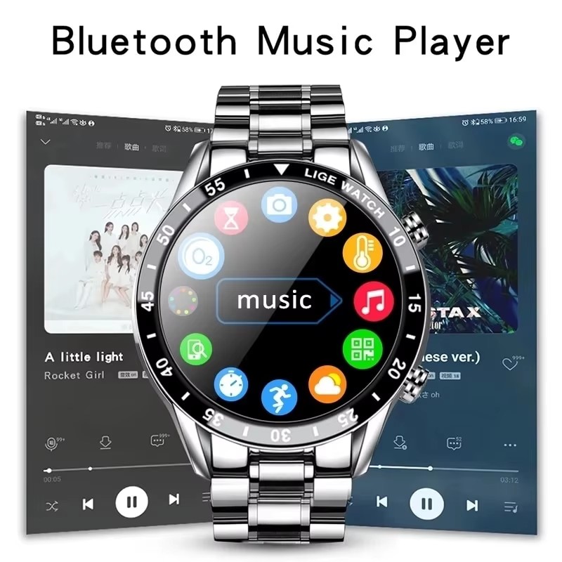 LIGE New Bluetooth Call Smart  - Luxury Watch On Wrist ulasan dan harga