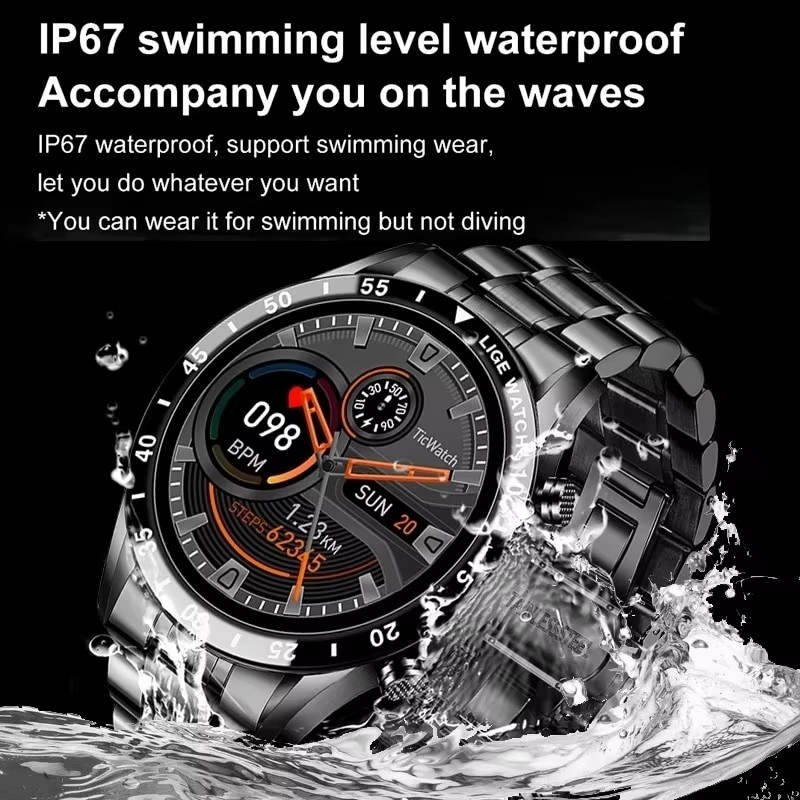 LIGE New Bluetooth Call Smart  - Luxury Watch On Wrist ulasan dan harga