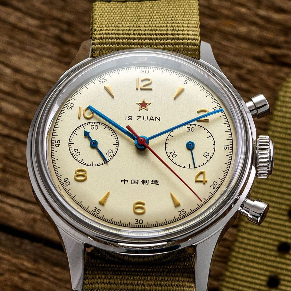 RED STAR 38mm Men's 1963 Chron - Chronograph Flyback Watch ulasan dan harga