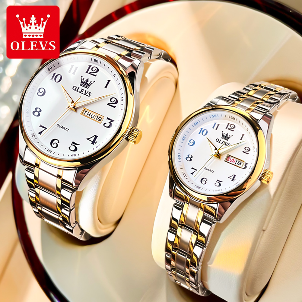 OLEVS New Fashion Couple Watch - Luxury Watch Market ulasan dan harga