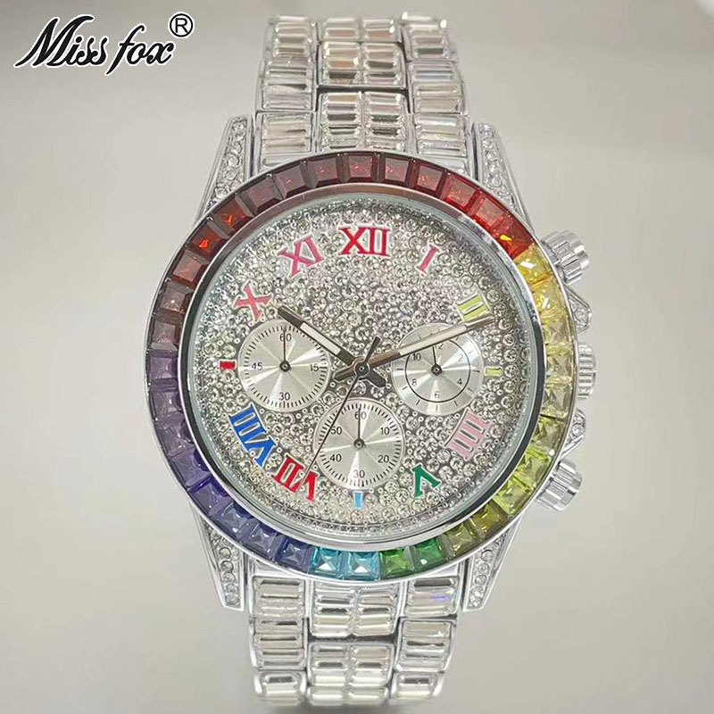 MISSFOX Luxury Iced Watch For  - Luxury Watch Market ulasan dan harga