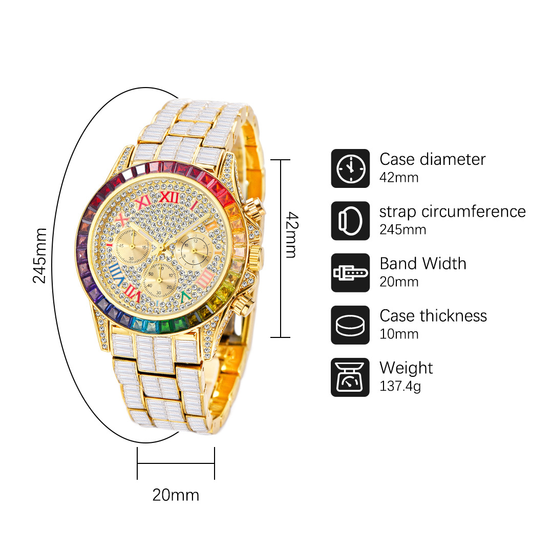 MISSFOX Luxury Iced Watch For  - Luxury Watch Market ulasan dan harga