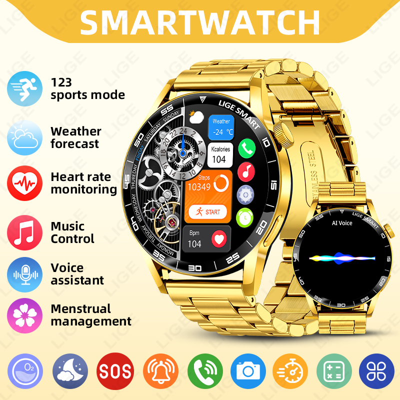 LIGE Luxury Smart Watch For Ma - Luxury Watch On Wrist ulasan dan harga