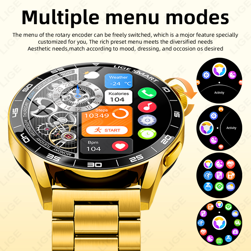 LIGE Luxury Smart Watch For Ma - Luxury Watch On Wrist ulasan dan harga