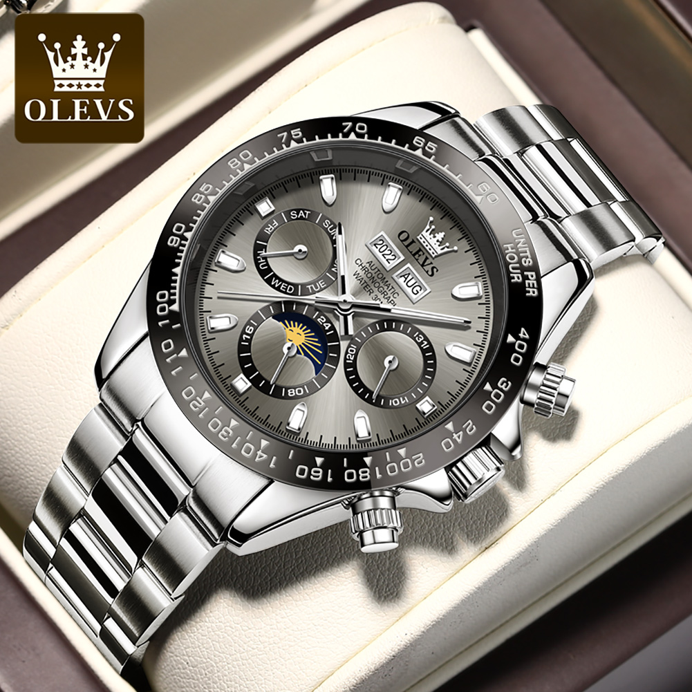 OLEVS 6654 Luxury Mens Watch C - Chronograph Flyback Watch ulasan dan harga