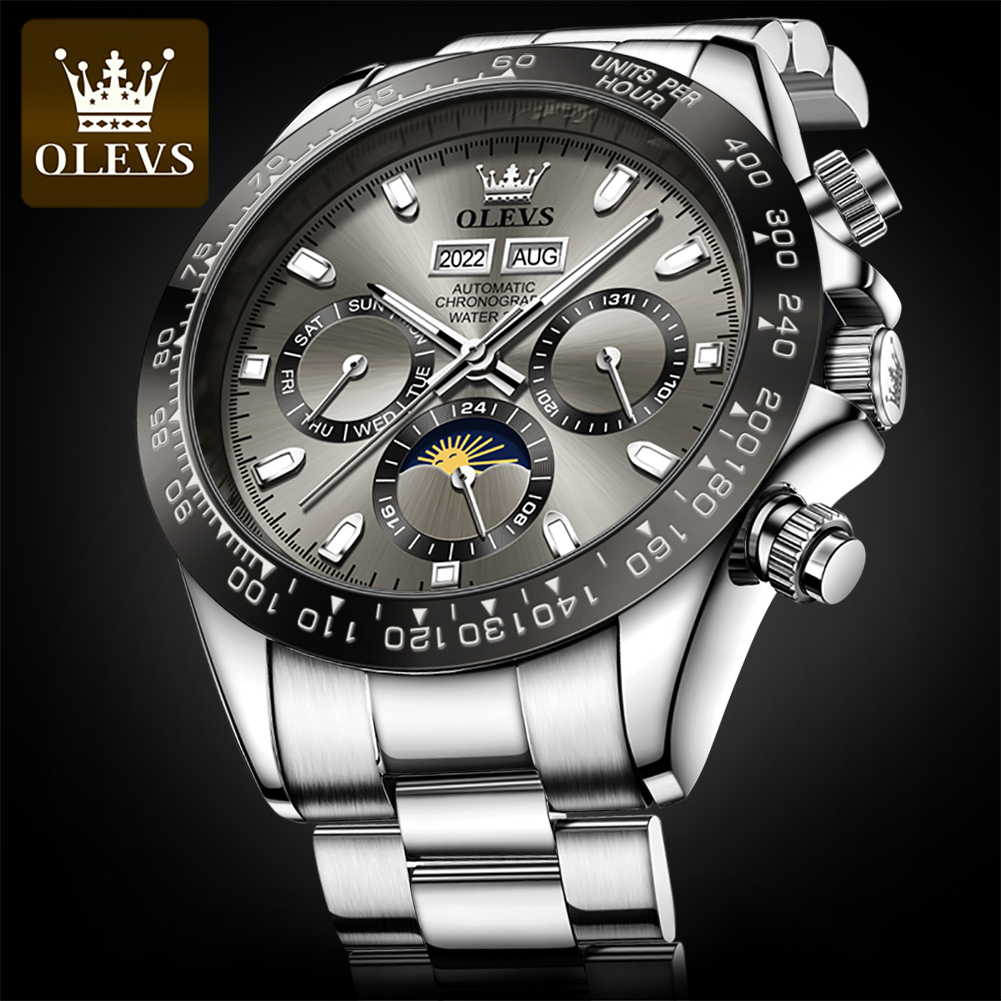 OLEVS 6654 Luxury Mens Watch C - Chronograph Flyback Watch ulasan dan harga