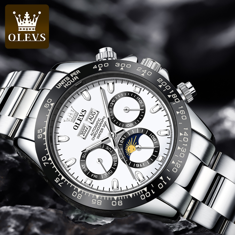 OLEVS 6654 Luxury Mens Watch C - Chronograph Flyback Watch ulasan dan harga