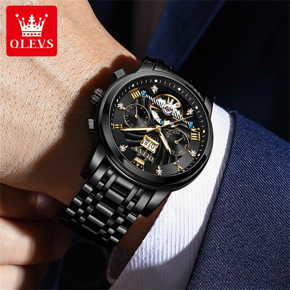 OLEVS Classic Men's Watches To - Chronograph Flyback Watch ulasan dan harga