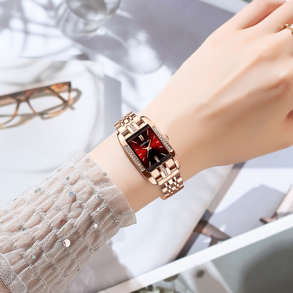 CRRJU Luxury Square Watch for  - Luxury Watch For Girls ulasan dan harga