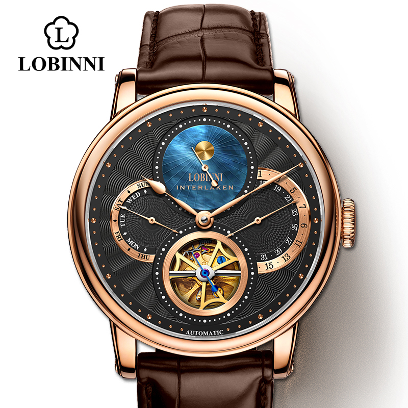 LOBINNI Watch Men Automatic Go - Chronograph Flyback Watch ulasan dan harga