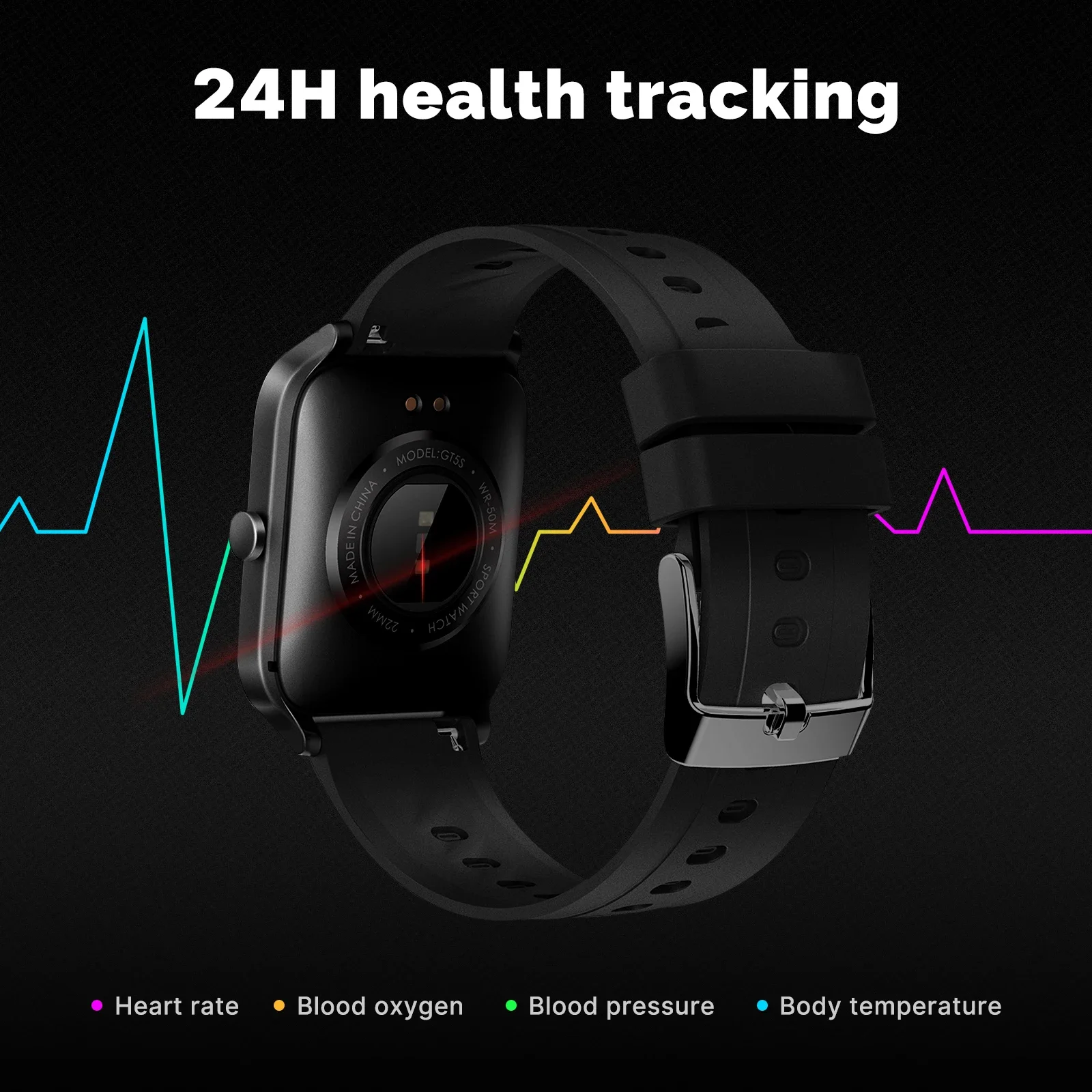 MOES Smart Watch Alexa Built-i - Open Heart Watch ulasan dan harga