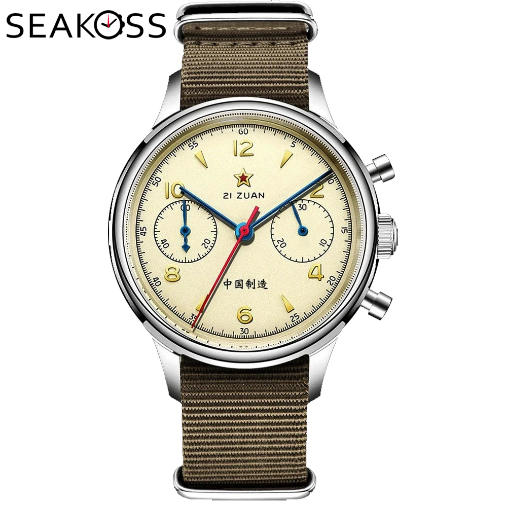 SEAKOSS 1963 Chronograph 40mm  - Chronograph Flyback Watch ulasan dan harga