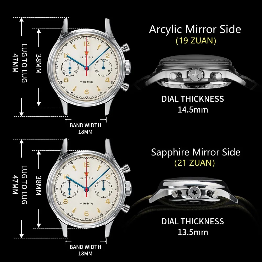 SEAKOSS 1963 Chronograph 40mm  - Chronograph Flyback Watch ulasan dan harga